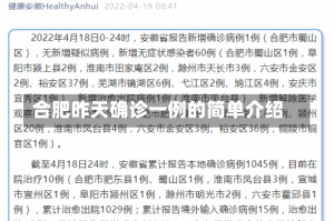 合肥昨天确诊一例的简单介绍