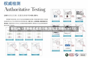 新冠JN.1变异株或成流行株(新冠变异株b16172)
