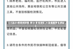 【大连60例病例详情:有20多名学生,大连疫情学生感染】