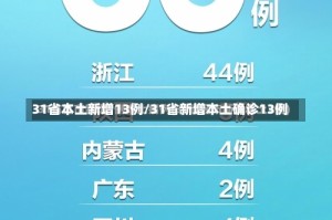 31省本土新增13例/31省新增本土确诊13例