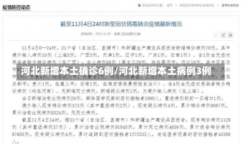 河北新增本土确诊6例/河北新增本土病例3例-第3张图片
