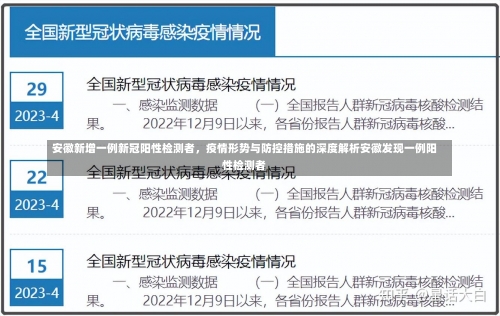 安徽新增一例新冠阳性检测者，疫情形势与防控措施的深度解析安徽发现一例阳性检测者-第2张图片