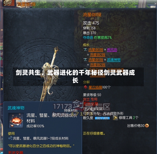 剑灵共生，武器进化的千年秘径剑灵武器成长-第1张图片