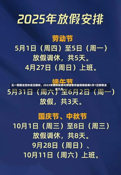 五一假期法定休息日解析，2023年调休安排与劳动者权益保障指南5月1日放假法定几天-第1张图片