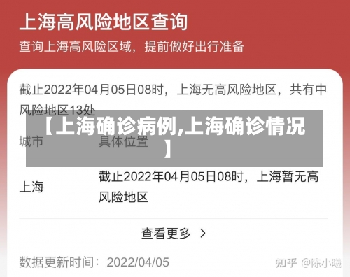 【上海确诊病例,上海确诊情况】-第1张图片