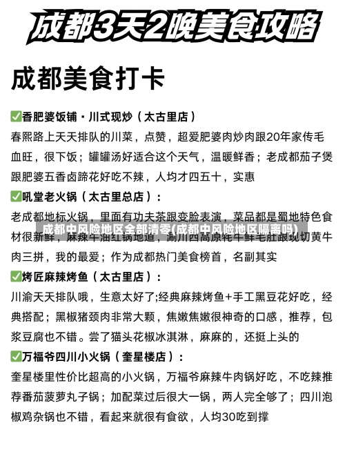 成都中风险地区全部清零(成都中风险地区隔离吗)-第2张图片